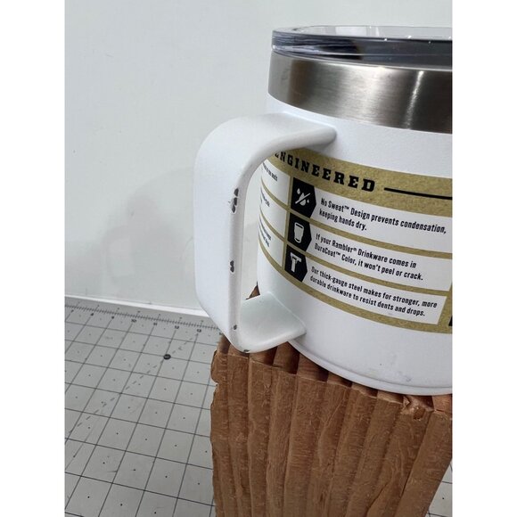 Yeti Rambler 14 Oz Mug Vacuum Insulated Stainless Steel MagSlider Lid White - Picture 6 of 9